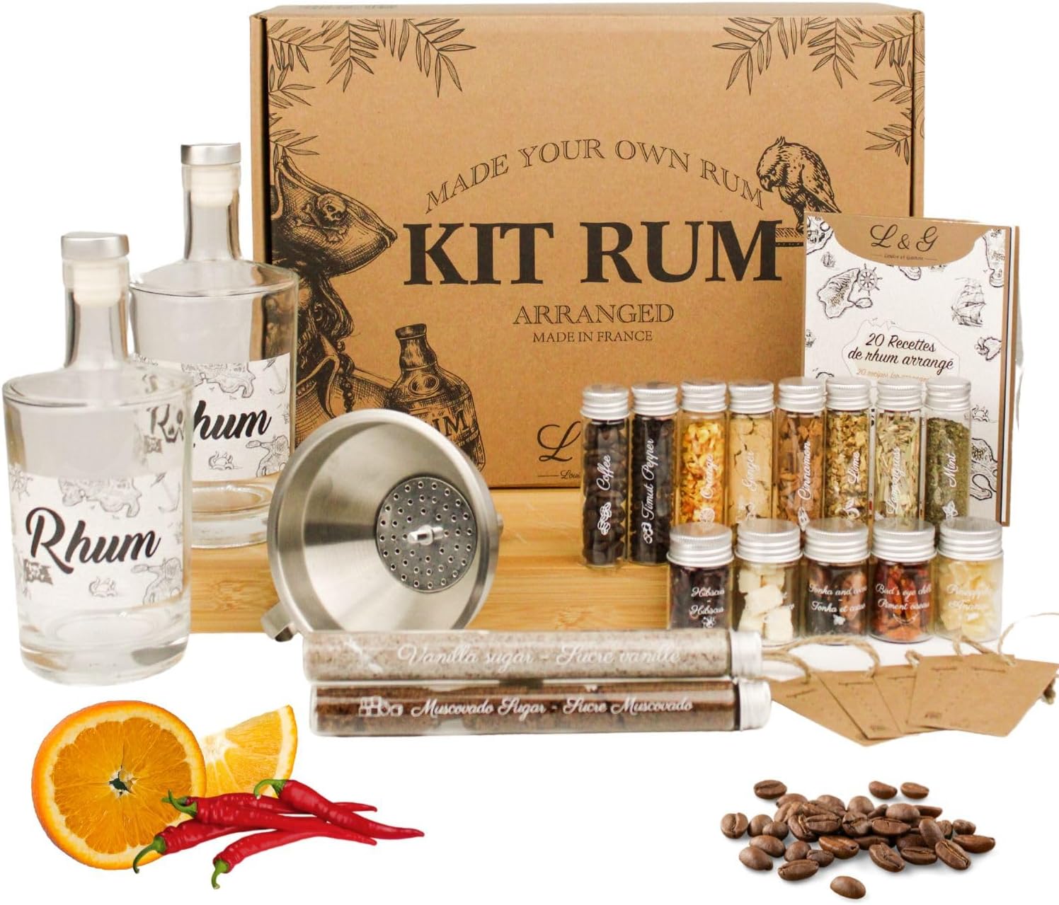 Kit préparation et infusion rhum arrangé